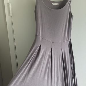 Lavender midi jersey dress with back tie